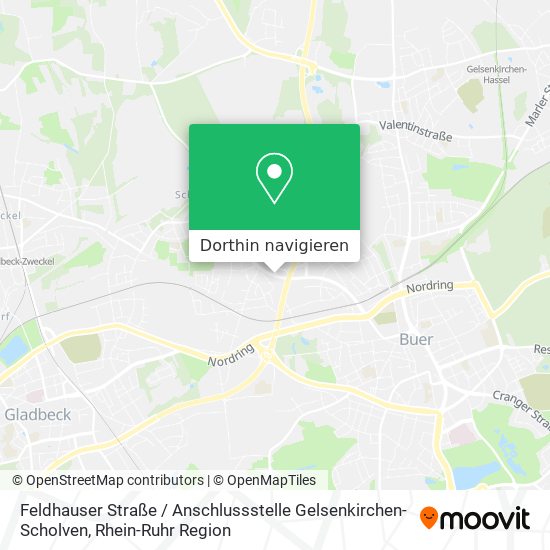 Feldhauser Straße / Anschlussstelle Gelsenkirchen-Scholven Karte