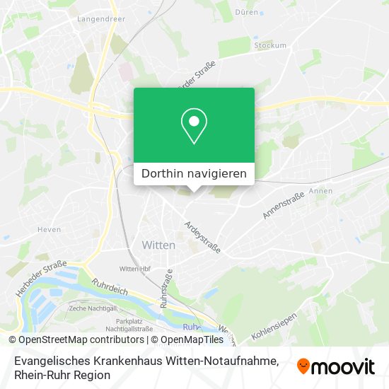 Evangelisches Krankenhaus Witten-Notaufnahme Karte