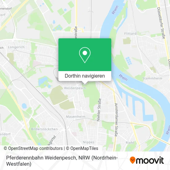 Pferderennbahn Weidenpesch Karte