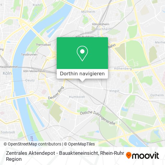 Zentrales Aktendepot - Bauakteneinsicht Karte
