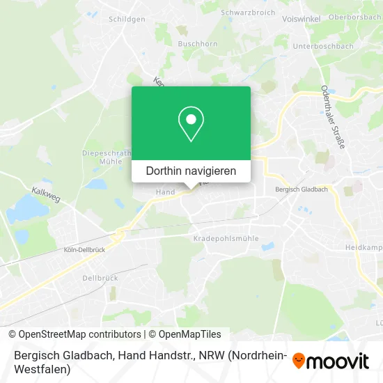 Bergisch Gladbach, Hand Handstr. Karte