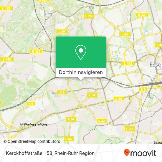 Kerckhoffstraße 158 Karte