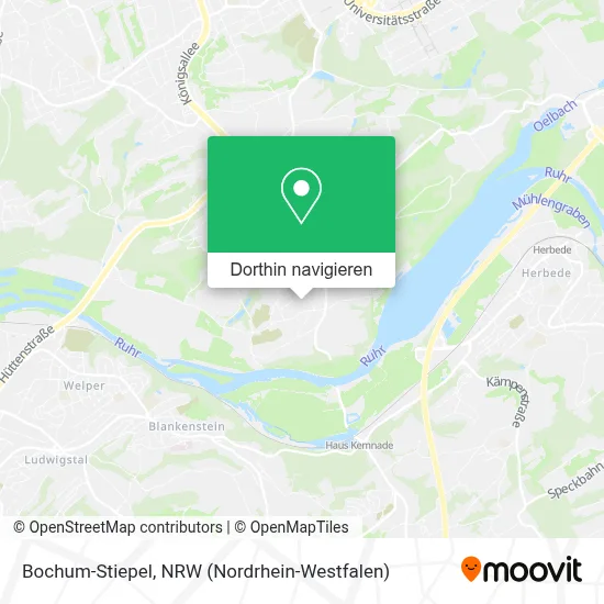 Bochum-Stiepel Karte