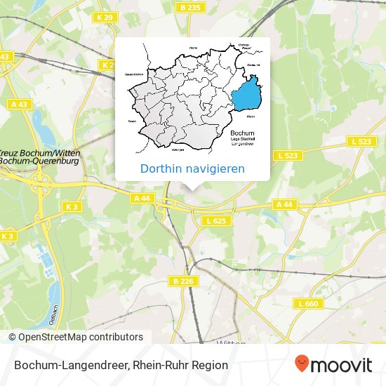 Bochum-Langendreer Karte