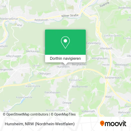 Hunsheim Karte
