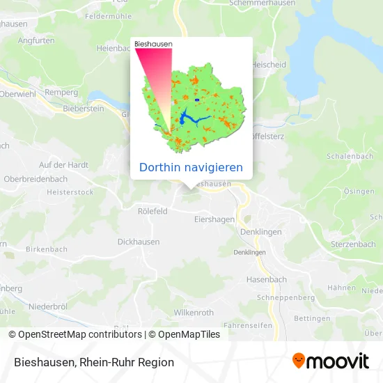 Bieshausen Karte