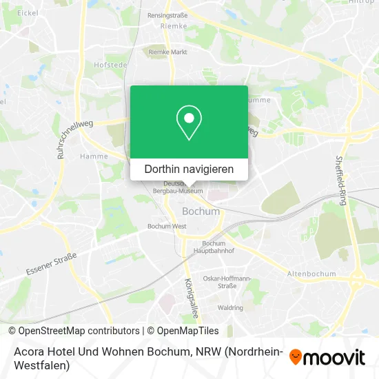 Acora Hotel Und Wohnen Bochum Karte