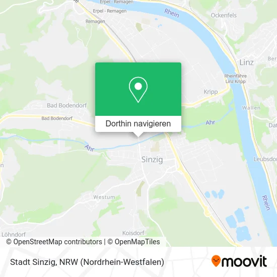 Stadt Sinzig Karte
