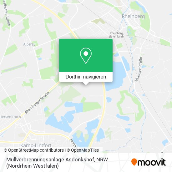 Müllverbrennungsanlage Asdonkshof Karte