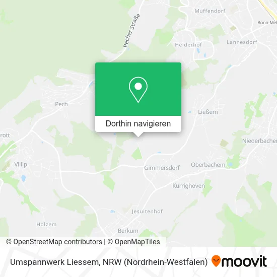 Umspannwerk Liessem Karte