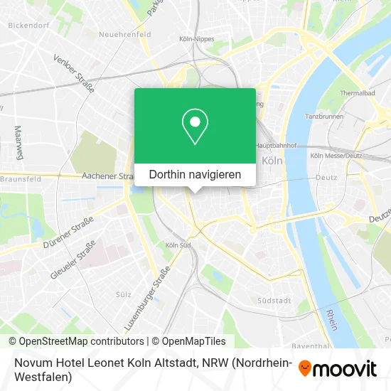 Novum Hotel Leonet Koln Altstadt Karte