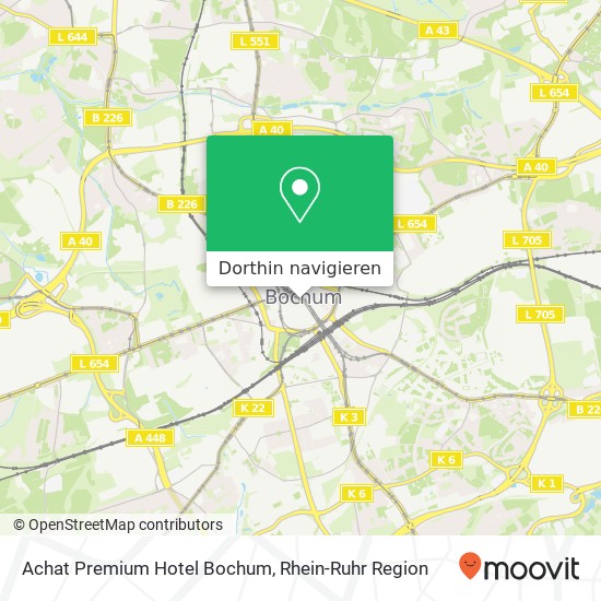 Achat Premium Hotel Bochum Karte