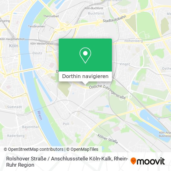 Rolshover Straße / Anschlussstelle Köln-Kalk Karte