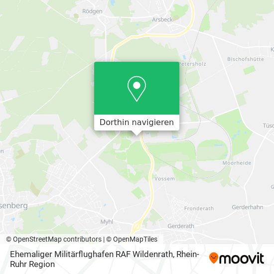 Ehemaliger Militärflughafen RAF Wildenrath Karte