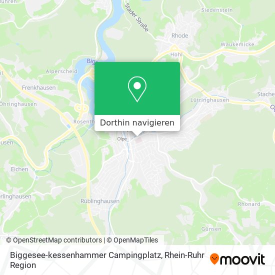 Biggesee-kessenhammer Campingplatz Karte