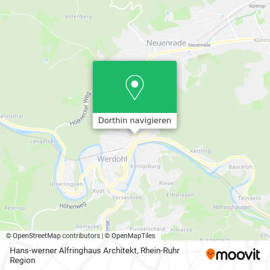 Hans-werner Alfringhaus Architekt Karte