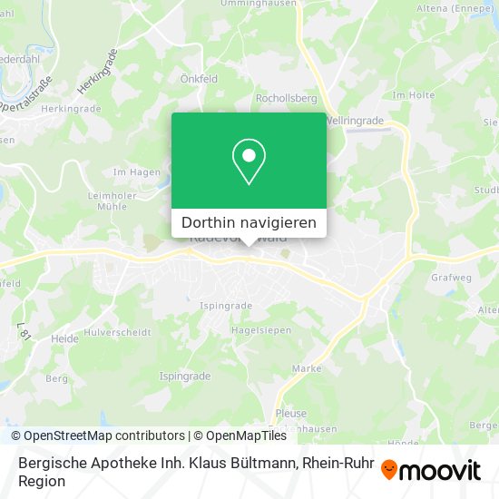 Bergische Apotheke Inh. Klaus Bültmann Karte