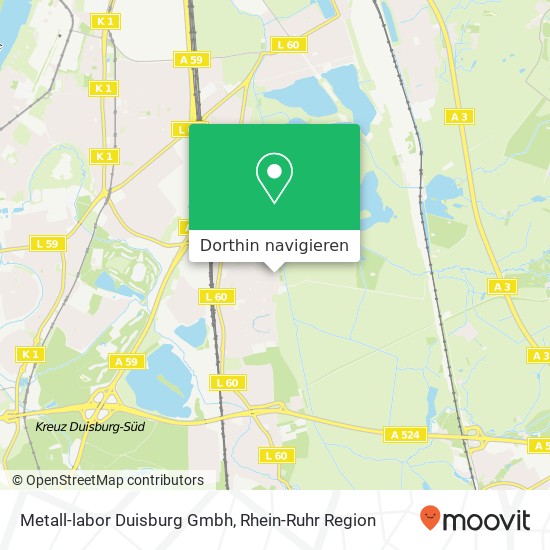 Metall-labor Duisburg Gmbh Karte