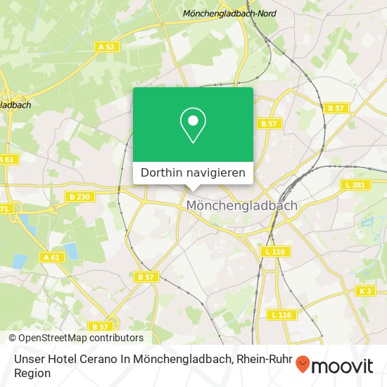 Unser Hotel Cerano In Mönchengladbach Karte