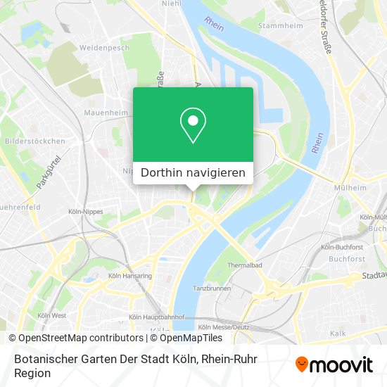 Botanischer Garten Der Stadt Köln Karte