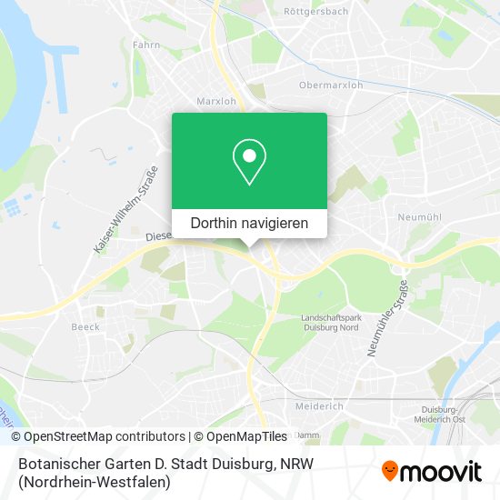 Botanischer Garten D. Stadt Duisburg Karte