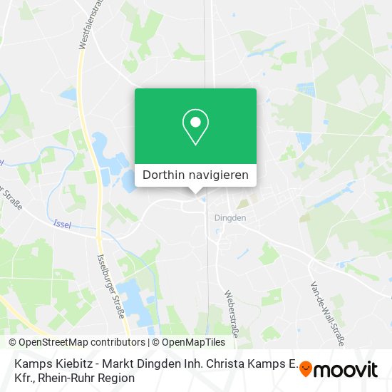 Kamps Kiebitz - Markt Dingden Inh. Christa Kamps E. Kfr. Karte