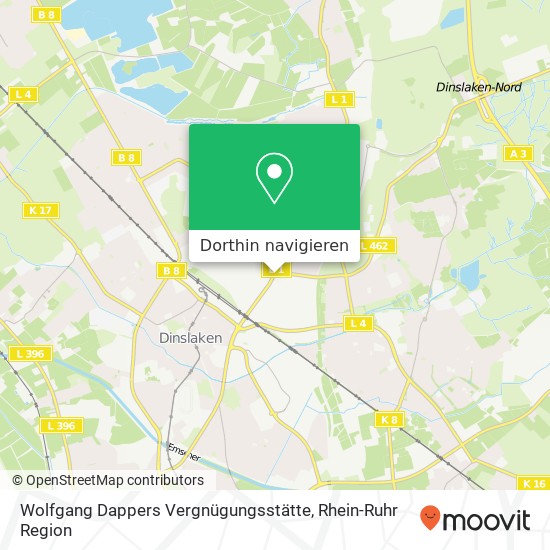 Wolfgang Dappers Vergnügungsstätte Karte