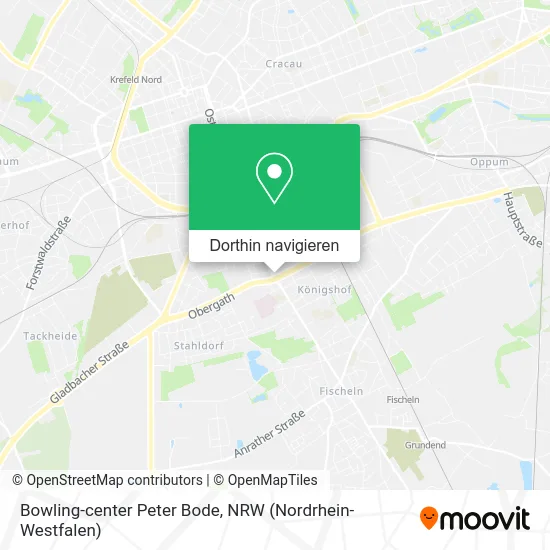 Bowling-center Peter Bode Karte