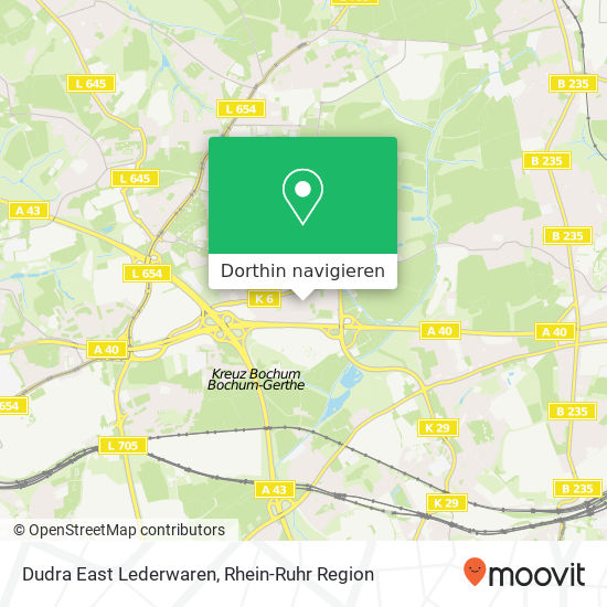 Dudra East Lederwaren Karte