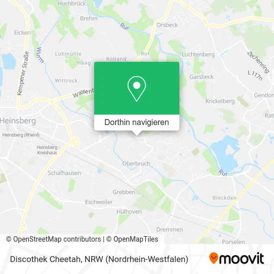 Discothek Cheetah Karte