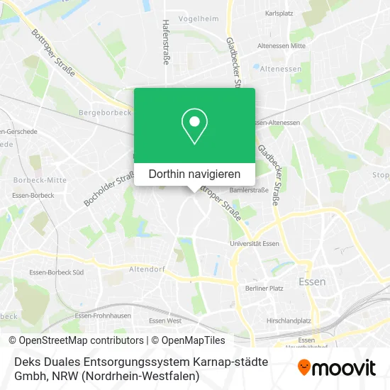 Deks Duales Entsorgungssystem Karnap-städte Gmbh Karte