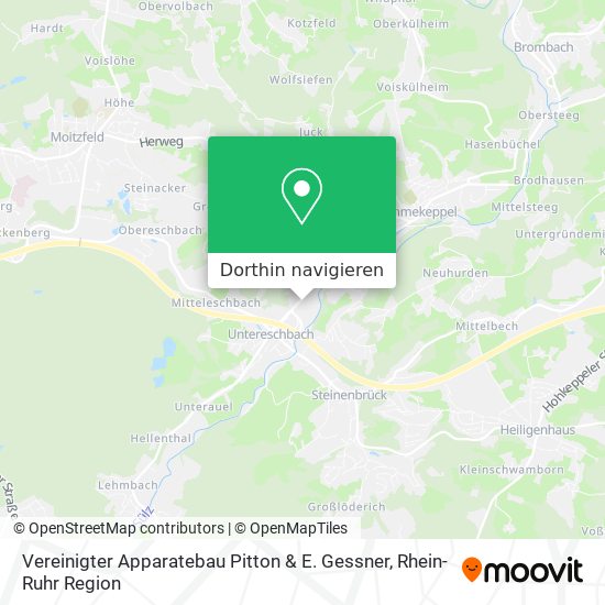 Vereinigter Apparatebau Pitton & E. Gessner Karte