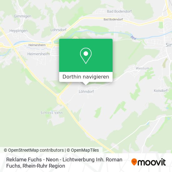 Reklame Fuchs - Neon - Lichtwerbung Inh. Roman Fuchs Karte