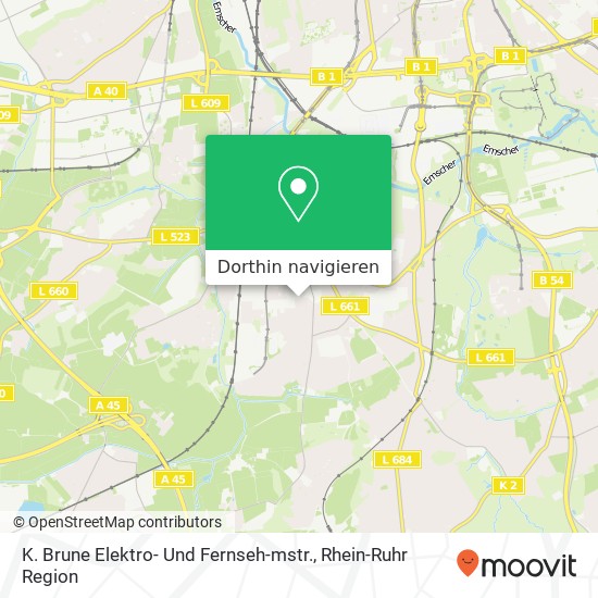 K. Brune Elektro- Und Fernseh-mstr. Karte