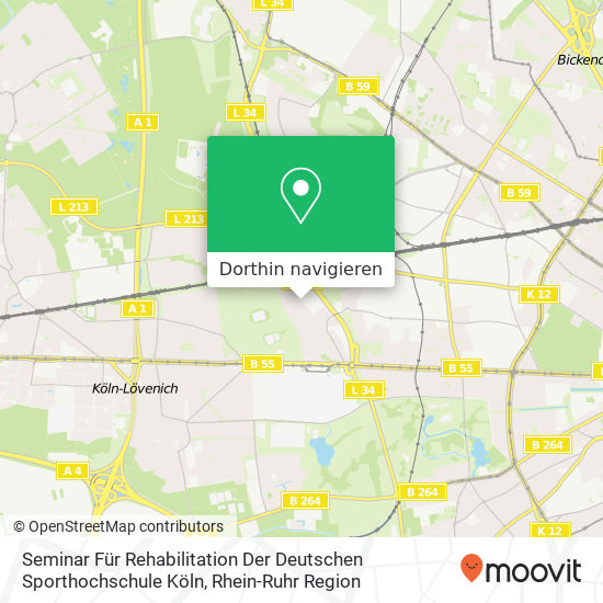 Seminar Für Rehabilitation Der Deutschen Sporthochschule Köln Karte