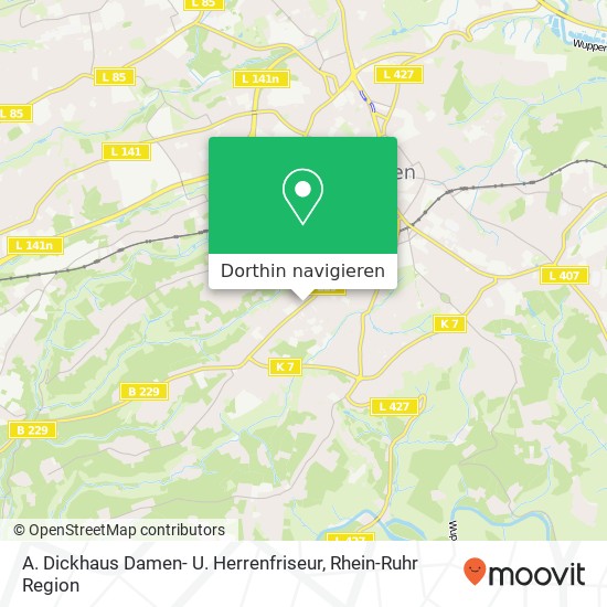 A. Dickhaus Damen- U. Herrenfriseur Karte