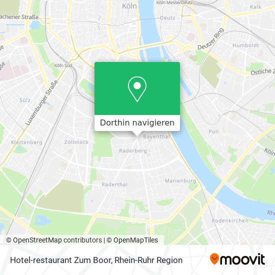 Hotel-restaurant Zum Boor Karte