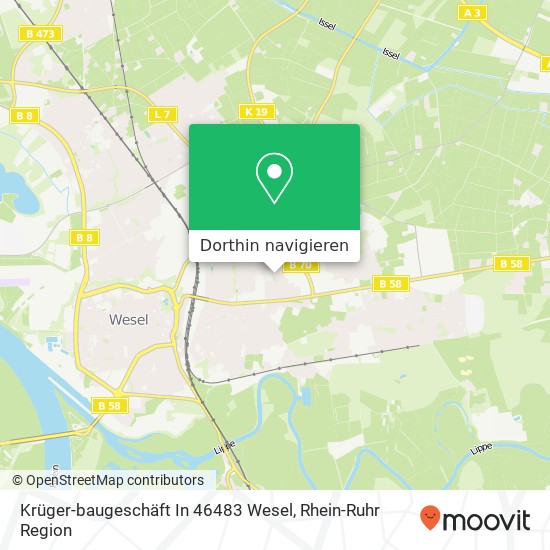 Krüger-baugeschäft In 46483 Wesel Karte