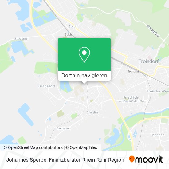 Johannes Sperbel Finanzberater Karte
