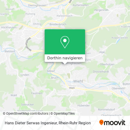 Hans Dieter Serwas Ingenieur Karte