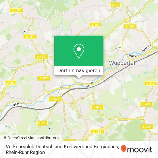 Verkehrsclub Deutschland Kreisverband Bergisches Karte