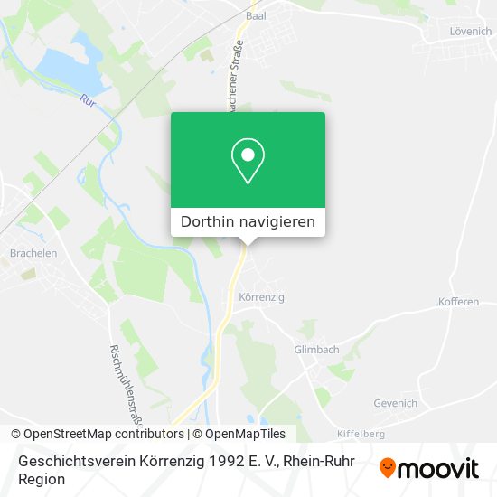 Geschichtsverein Körrenzig 1992 E. V. Karte