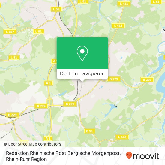 Redaktion Rheinische Post Bergische Morgenpost Karte
