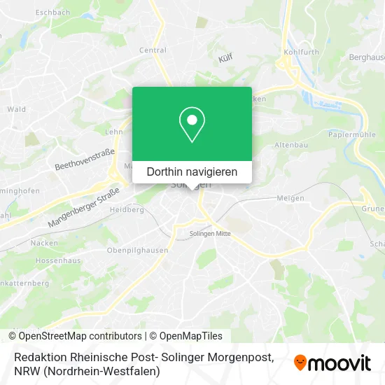 Redaktion Rheinische Post- Solinger Morgenpost Karte