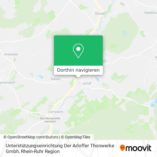 Unterstützungseinrichtung Der Arloffer Thonwerke Gmbh Karte