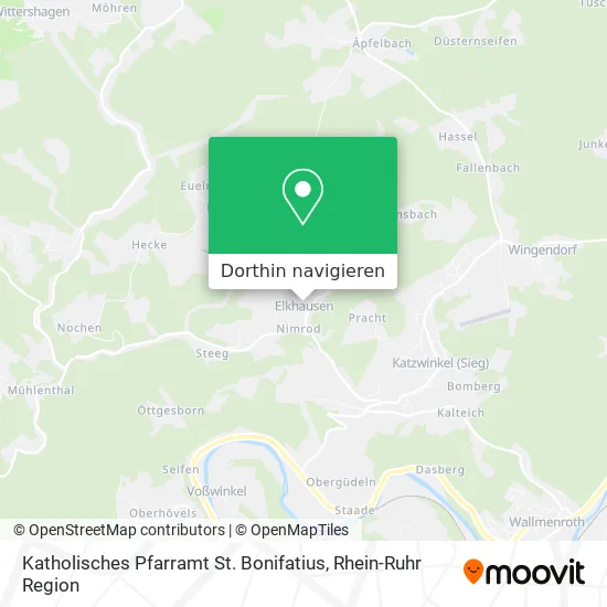 Katholisches Pfarramt St. Bonifatius Karte