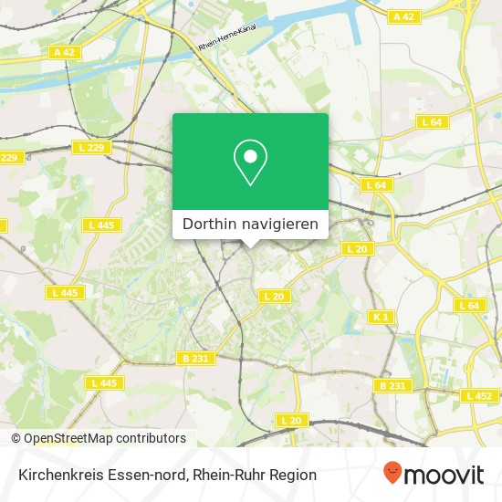 Kirchenkreis Essen-nord Karte