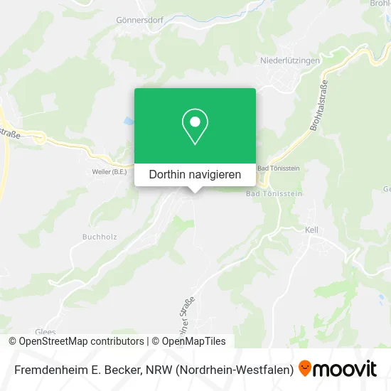 Fremdenheim E. Becker Karte