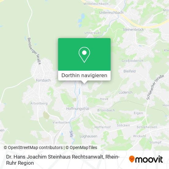 Dr. Hans Joachim Steinhaus Rechtsanwalt Karte