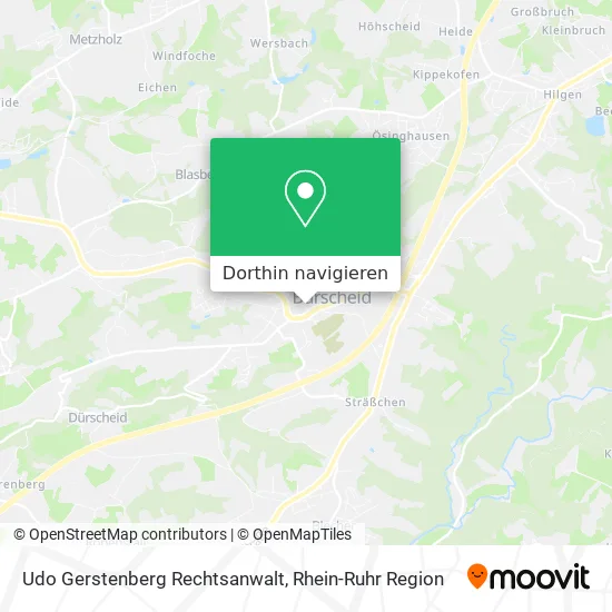 Udo Gerstenberg Rechtsanwalt Karte